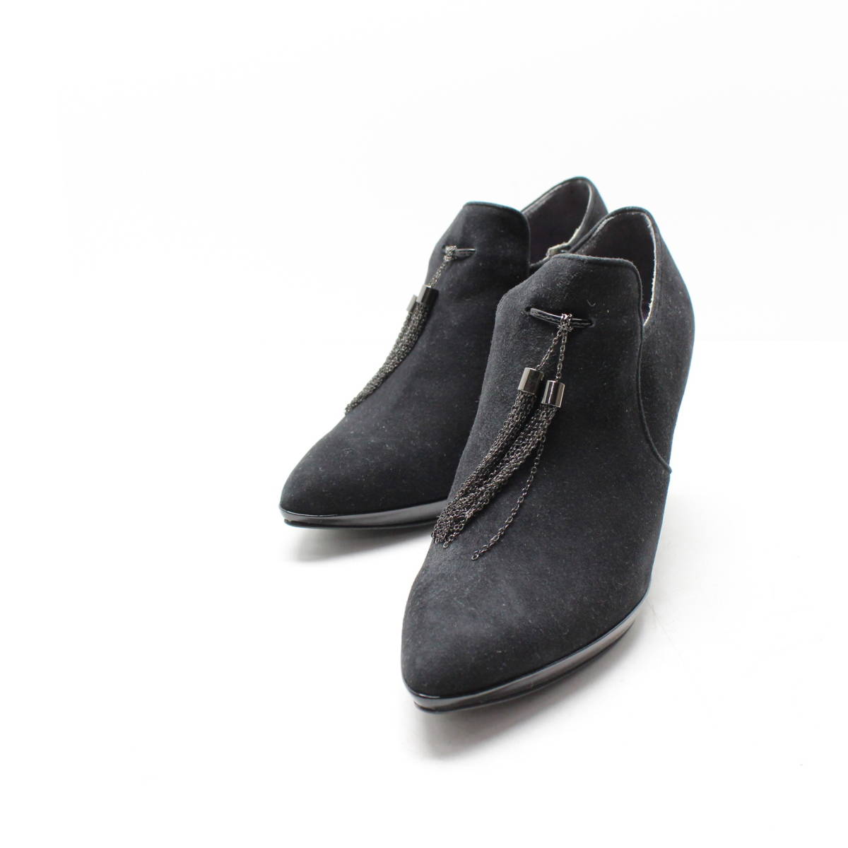 新品 madras 本革スエードブーティパンプス 23 黒○B44拍卖