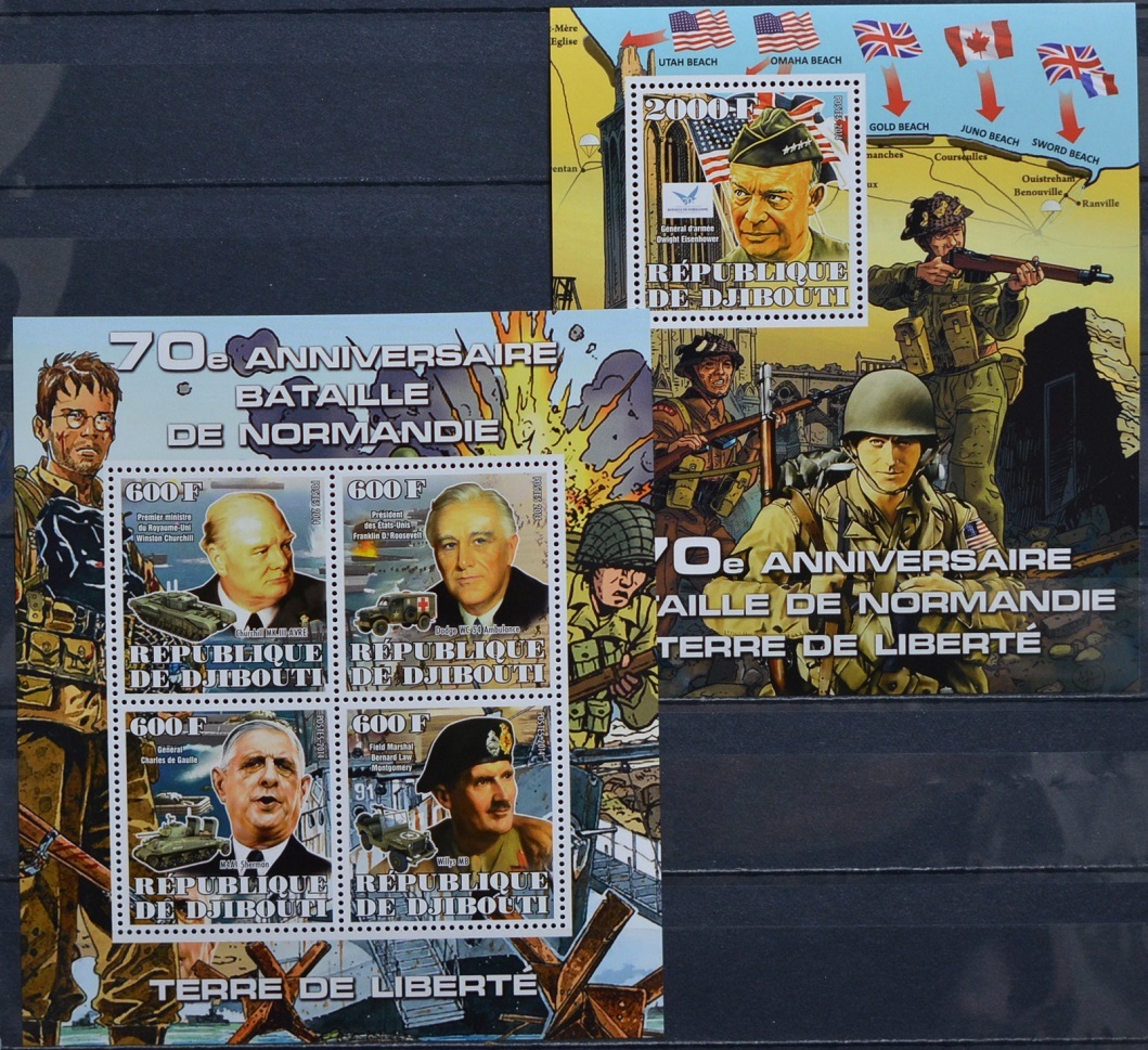 「TG111」ジブチ切手 2014年 ノルマンディー上陸拍卖