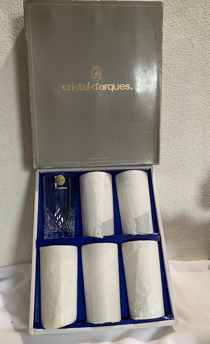 ◆未使用◆クリスタルダルク 6客 Cristal d'a rques KAMEI GLASS arc フランス製 クリスタル ガラス◆A-2018拍卖