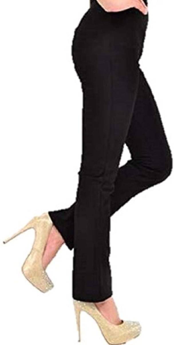 新品●送料無料●ストレート ストレッチパンツ スラックス●ブラック 黒S●締め付けずに すっきり 足長効果 拍卖