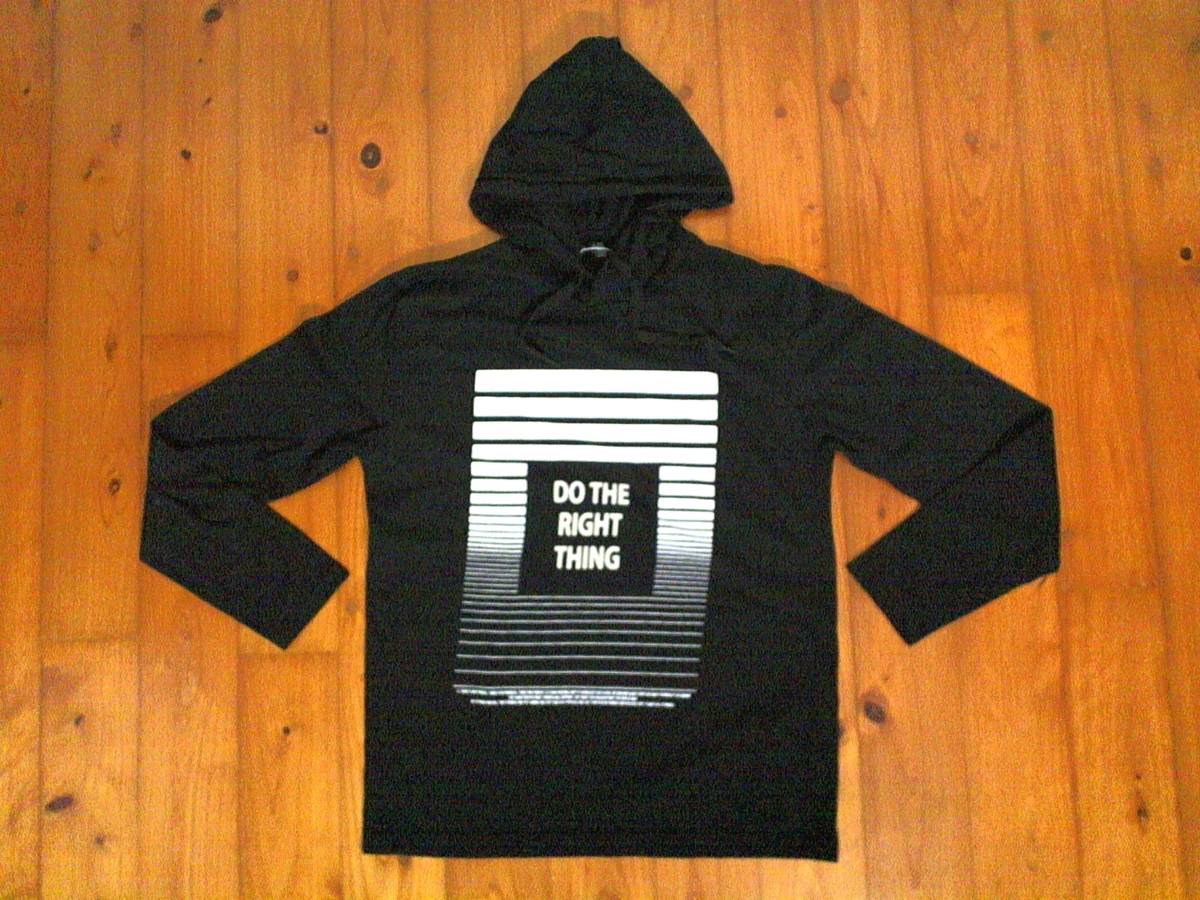 ☆ジュニアスウィート☆ Juniorsweet☆フーディーTシャツ 長袖Tシャツ パーカ M 黒 ブラック 拍卖