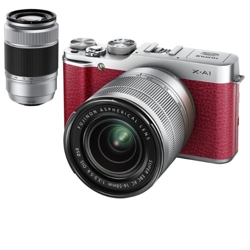 中古 1年保証 美品 FUJIFILM X-A1 16-50mm / 50-230mm ダブルズームレンズキット レッド拍卖