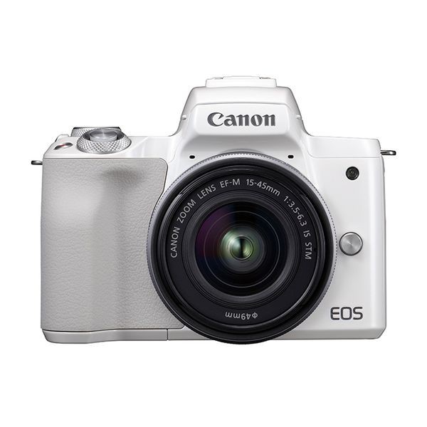 中古 1年保証 美品 Canon EOS Kiss M レンズキット 15-45mm IS STM ホワイト拍卖