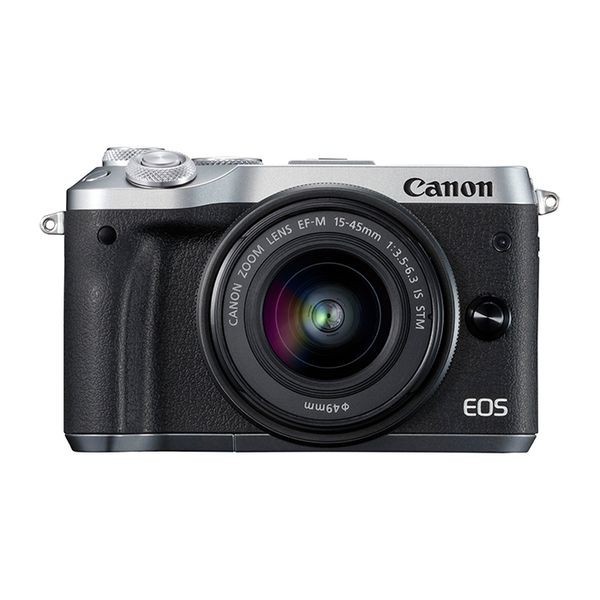 中古 1年保証 美品 Canon EOS M6 レンズキット 15-45mm IS STM シルバー拍卖