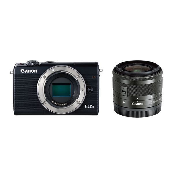 中古 1年保証 美品 Canon EOS M100 レンズキット 15-45mm IS STM ブラック拍卖