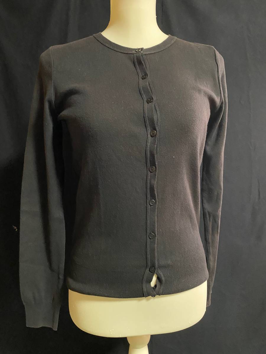 管Y2110★MAULOA★マウロア★長袖★カーディガン★黒★ブラック★前ボタン★拍卖