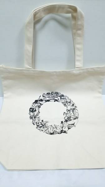 キモカワ柄 コットントートバッグ拍卖