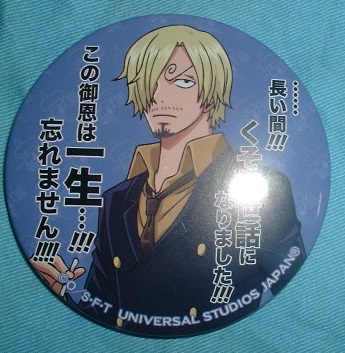 ワンピース 2016 USJ限定 絆缶バッジ サンジ拍卖