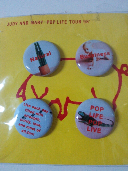 1998年当時物!!JUDY AND MARY/LIVE POP LIFE TOUR98 ライブ会場限定グッズ バッジ SET 未開封/YUKI ユキ コンサート ジュディアンドマリー拍卖