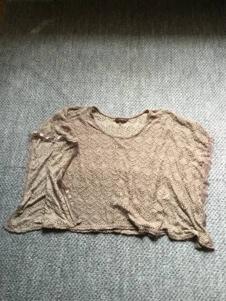 ★レディース ニット ポンチョ カーディガン 新品 L拍卖