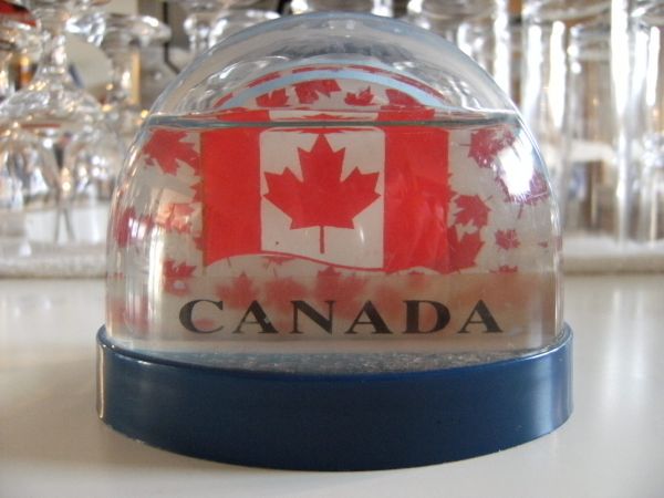 カナダ スノードーム★世界遺産 アイスホッケー ナイアガラの滝拍卖