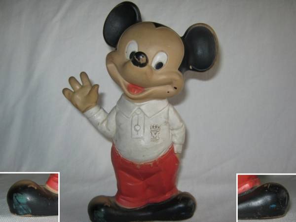 ★LAのアンティークモールで購入 60's ディズニー ミッキーマウス ソフビ ラバードール フィギュア MICKEY MOUSE ヴィンテージ レトロ★拍卖