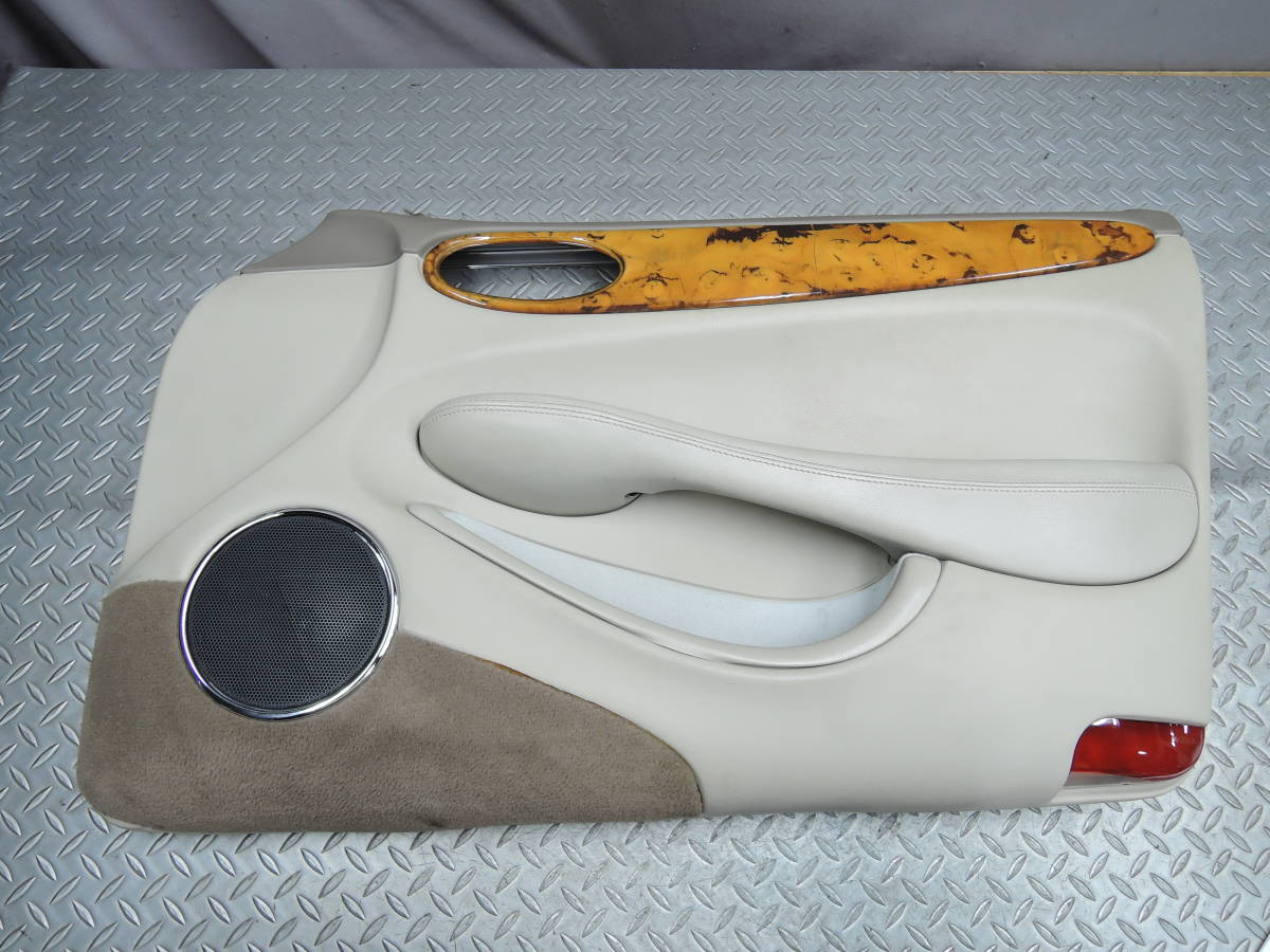 ・ GF-JLGC JAGER ジャガー XJ 3.2L X308 純正 運転席側/フロント右 ドアトリム PWスイッチ 内張り ウッドパネル 木目 スピーカー J-1461拍卖