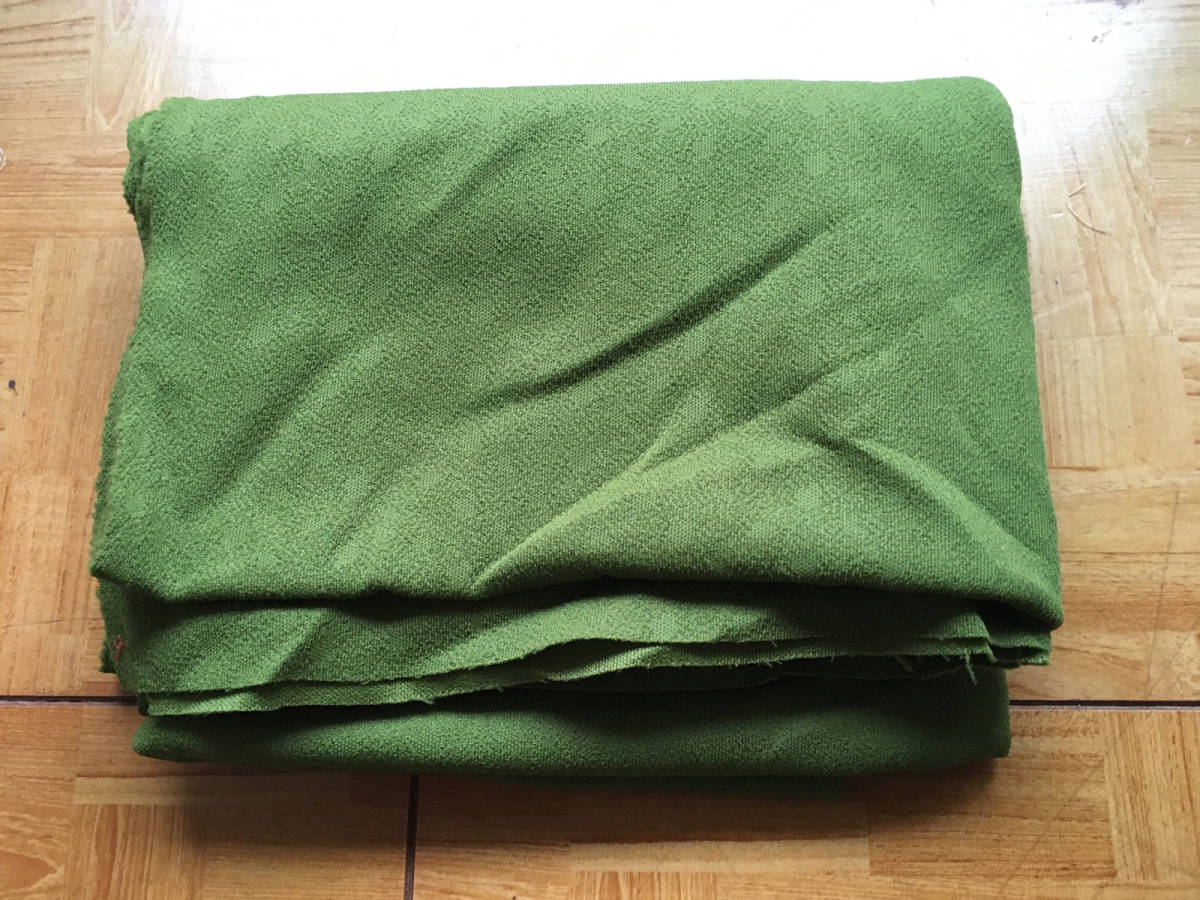生地 はぎれ 緑 180 x 170 レトロ ビンテージ拍卖