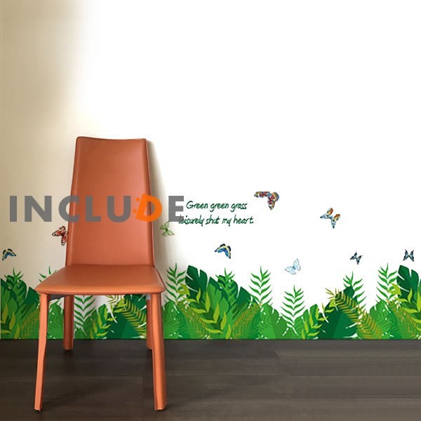 ウォールステッカー リーフ 葉 ヤシの葉 リゾート バタフライ 蝶 グリーン アジアン 観葉 植物 南国 熱帯 緑拍卖