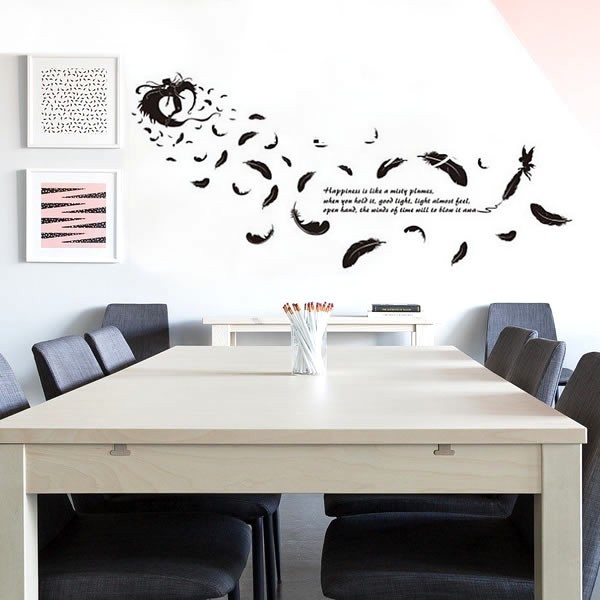 ウォールステッカー エンジェルウィング 黒 天使 堕天使 黒い羽根 黒い妖精 羽 キュート かわいい kawaii 楽しい拍卖