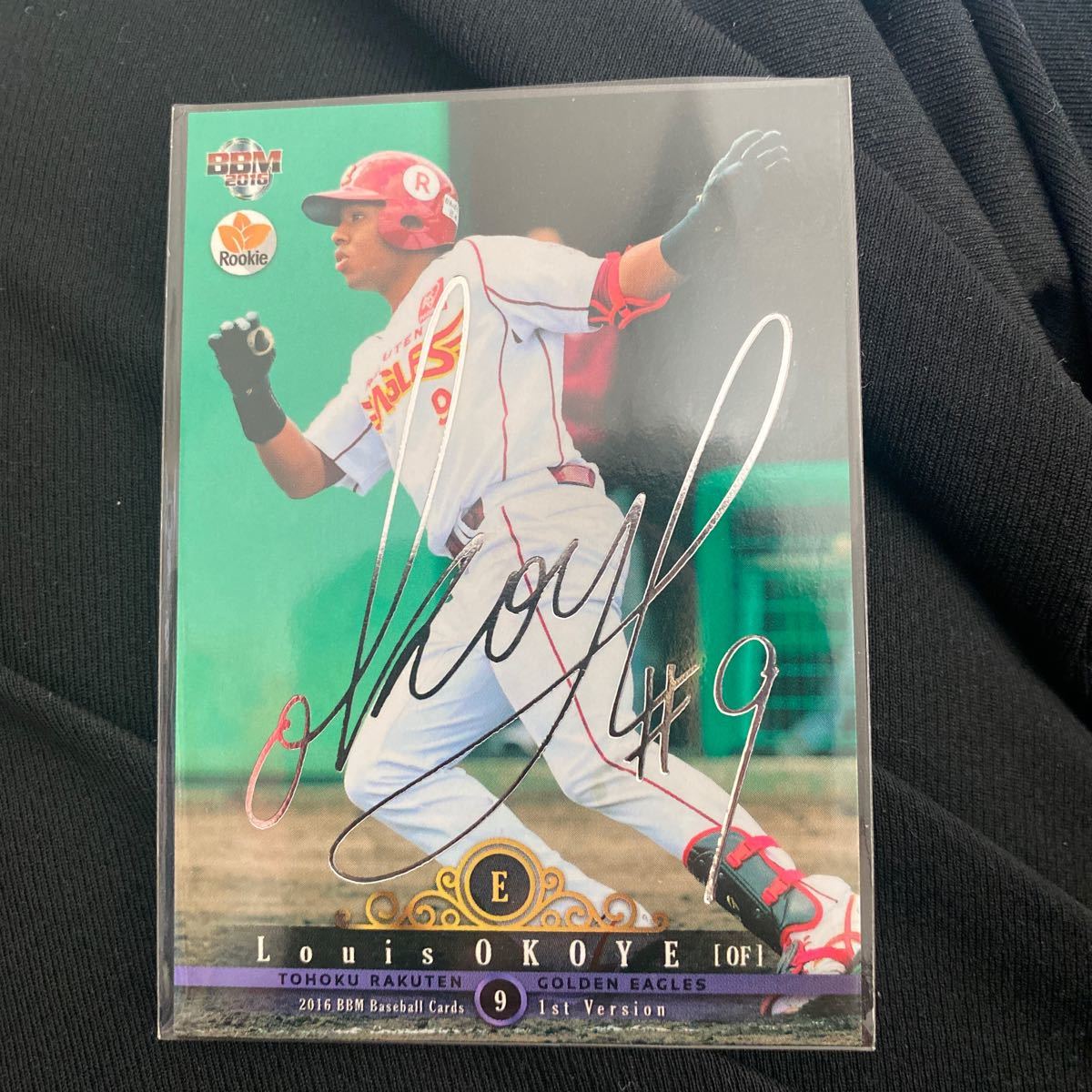 即決2016 BBM1st 銀箔サインカード 東北楽天9オコエ瑠偉拍卖