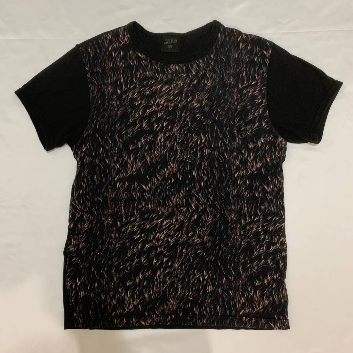 Jean Paul GAULTIER ジャンポール ゴルチエ ゴルチェ カットソー Tシャツ デザイン 黒 柄拍卖