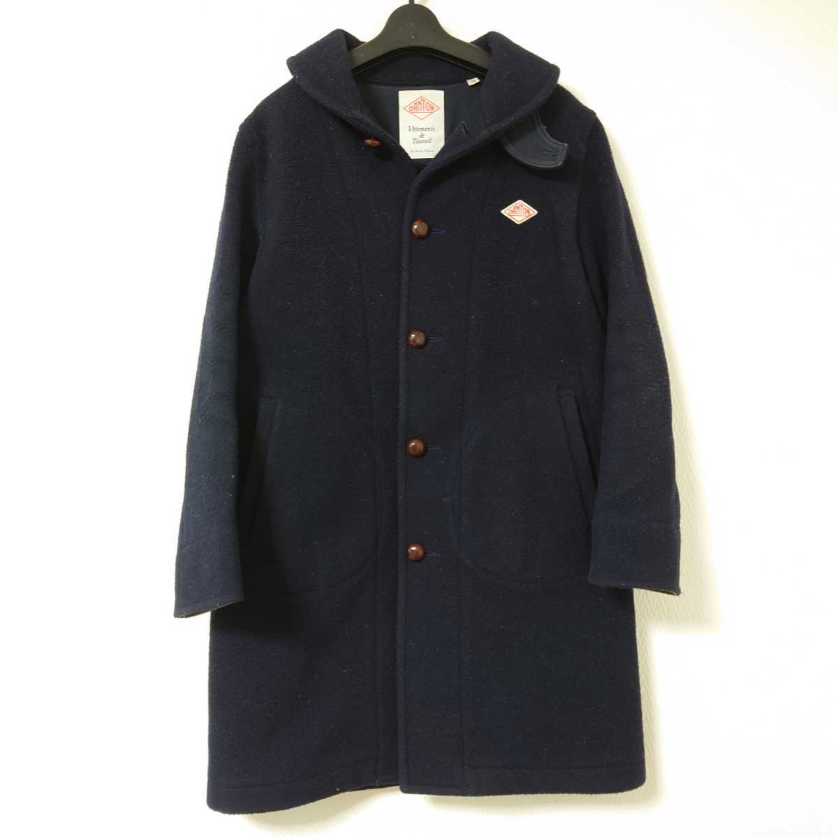 DANTON ダントン シングル ダッフル コート ウール モッサ ネイビー 拍卖