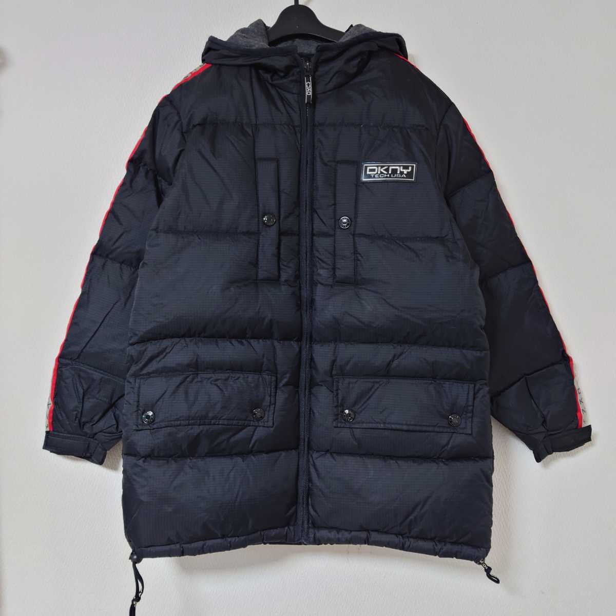 DKNY TECH USA Active ダナキャン ダウンジャケット フード 黒 ブラック拍卖