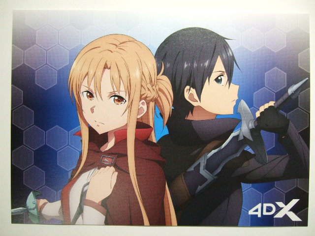 劇場版 ソードアート・オンライン プログレッシブ 星なき夜のアリア 映画 来場者特典 4DX アスナ キリト ポストカード SAO イラストカード拍卖