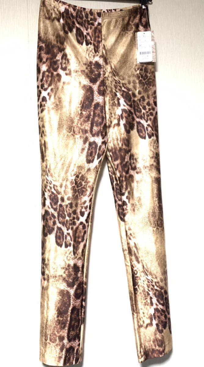 【ゼラール元町】【新品タグ付き】ヒョウ柄ストレッチストレートパンツ♪ピンク拍卖