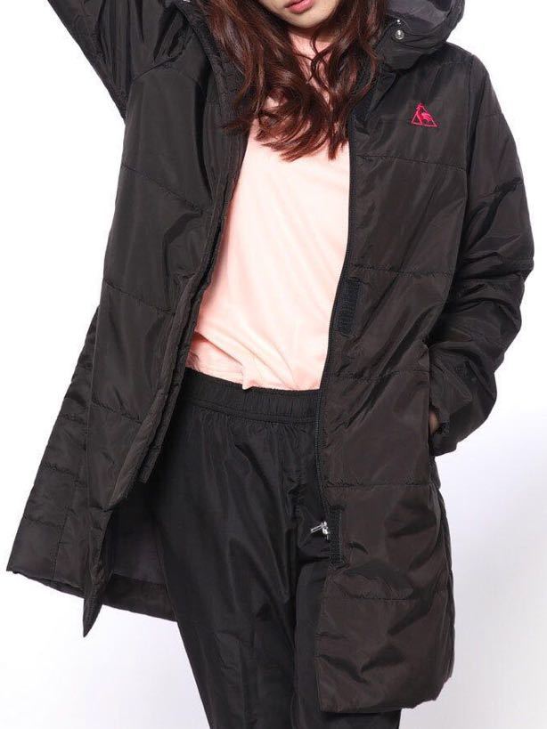 送料無料 新品 le coq sportif 中綿コート ブラック L拍卖