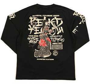 ピークドイエロー/ロンT/ブラック/XL/PYLT-227/テッドマン/カミナリモータース拍卖