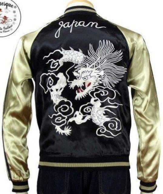 ジャパネスク×花旅楽団/白龍/スカジャン/L/3RSJ-017/サトリ拍卖