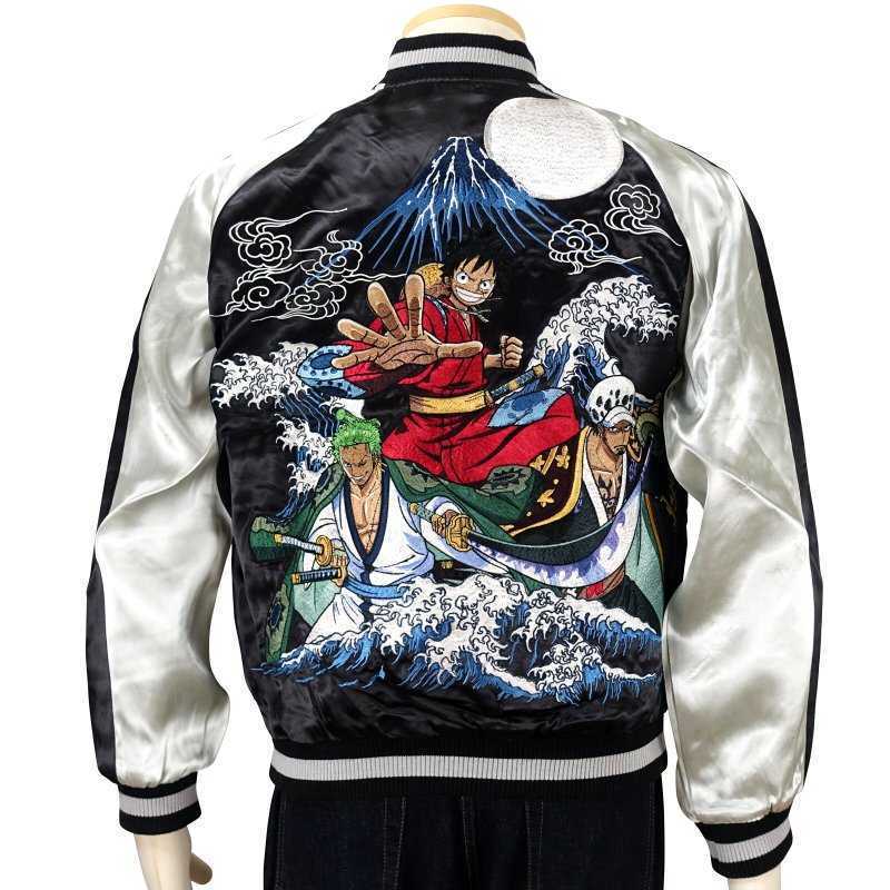 ONE PIECE 三人衆 スカジャン XL OPSJ-016/花旅楽団/ルフィ/ゾロ/ロー拍卖