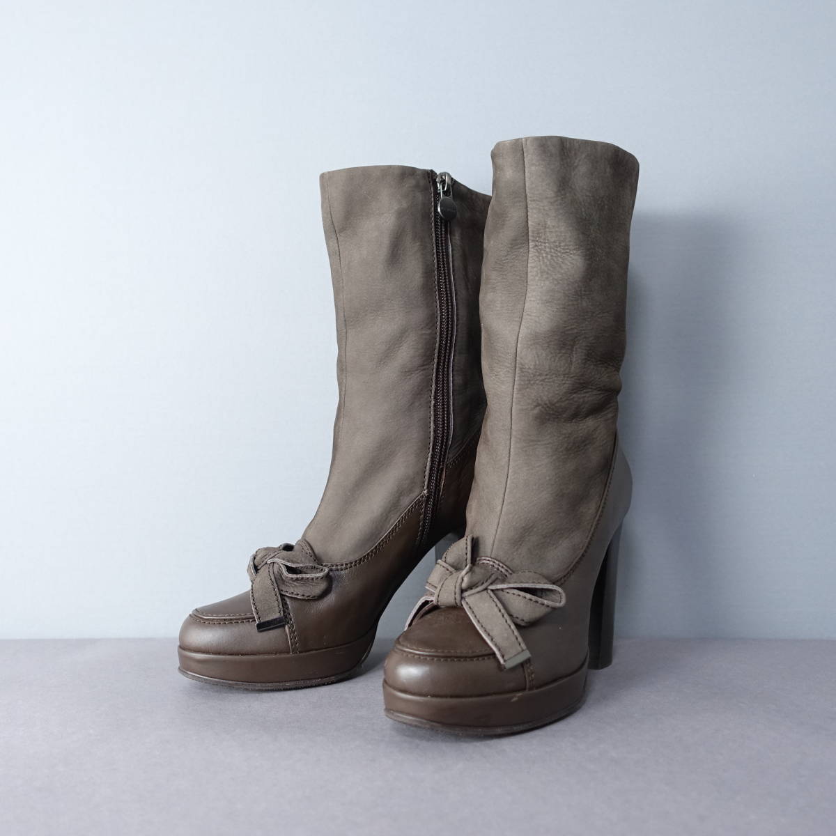 JILLSTUART/ジルスチュアート/日本製/22/ハイヒール/ブーツ/ブラウン/茶/レディースシューズ拍卖