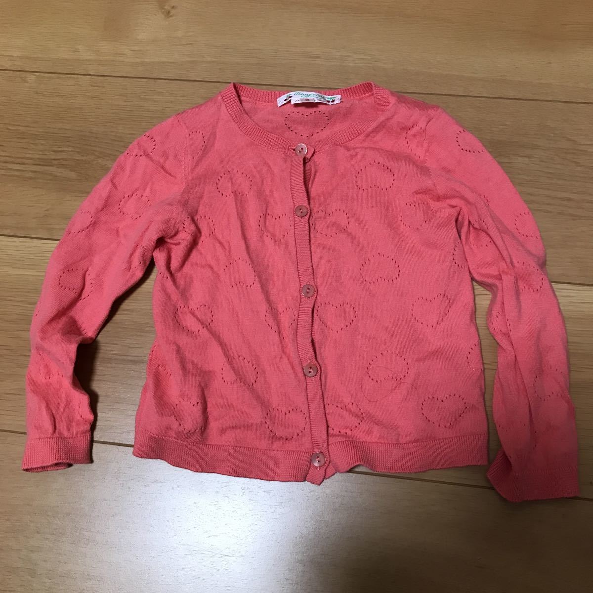 【中古】Bonpoint ボンポワン コットンカーディガン サイズ2 キッズ 貝ボタン拍卖