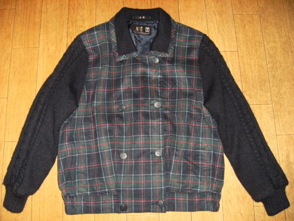 昭和レトロ★日本製★80,90年代★ビンテージ★お洒落 チェック柄 ニット系 DAKS ENGLAND ジャンパー ジャケット★拍卖