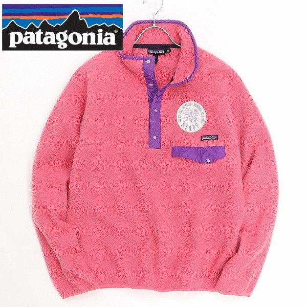 【T526】◆激レア Patagonia/パタゴニア USA製 25530 '92 BE-PAL OUTDOOR SUMMER MEETING STAFF フリース スナップT プルオーバー ピンク M拍卖