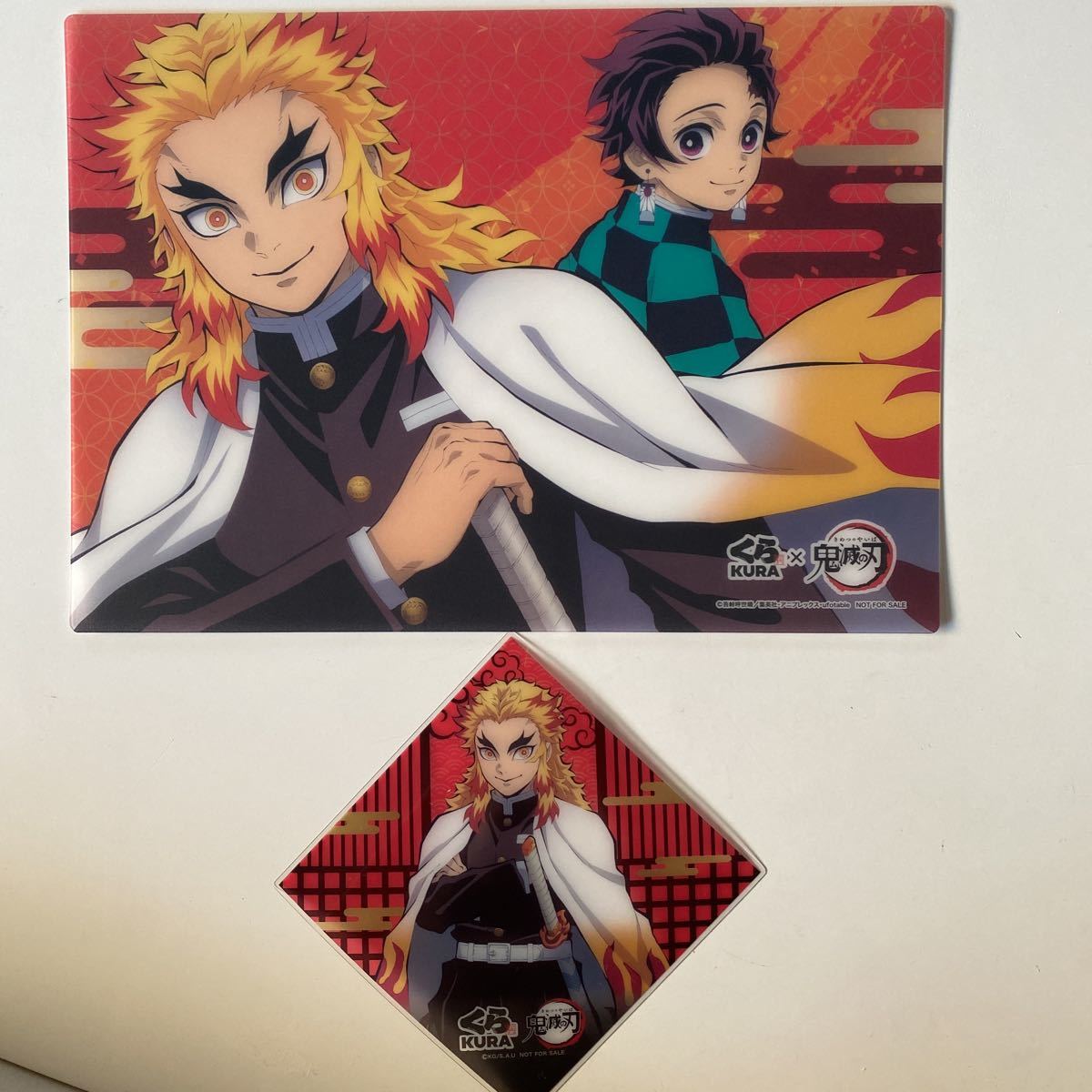 くら寿司 鬼滅の刃 下敷き&シート 煉獄杏寿郎拍卖