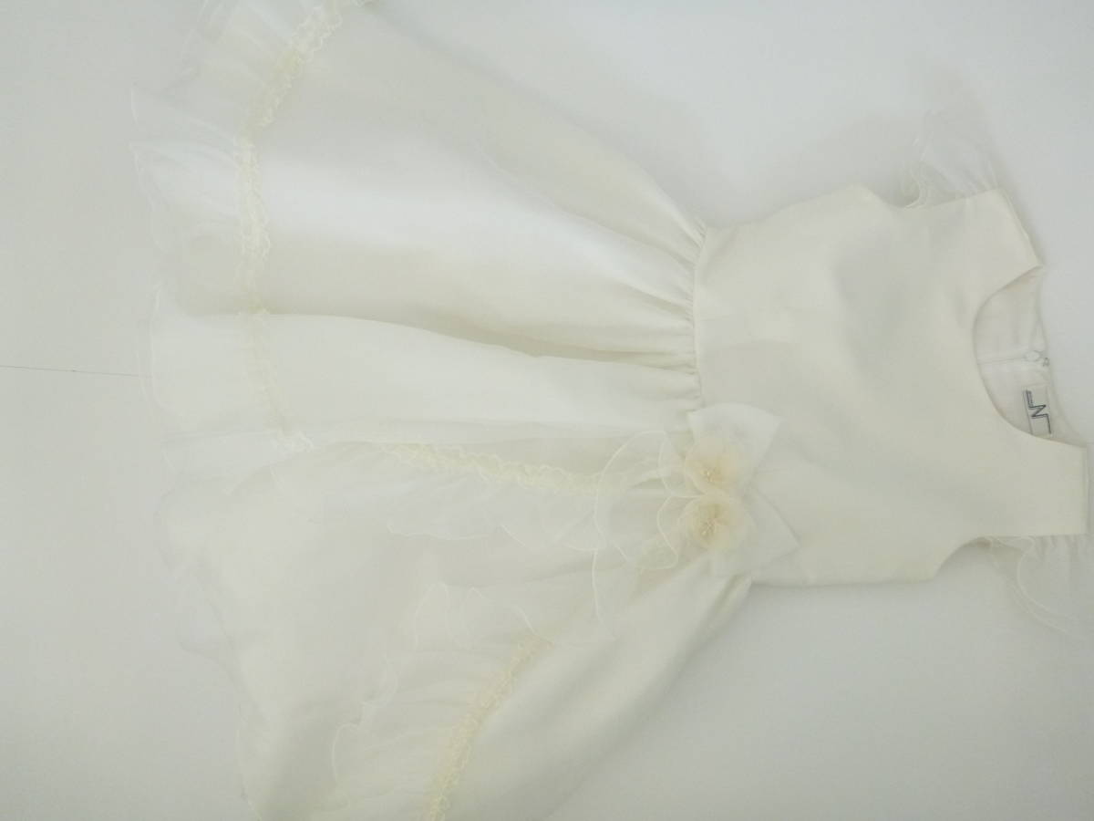 美品 artletter ★ 白 ホワイト ワンピース フォーマルドレス 125~135 120 130拍卖