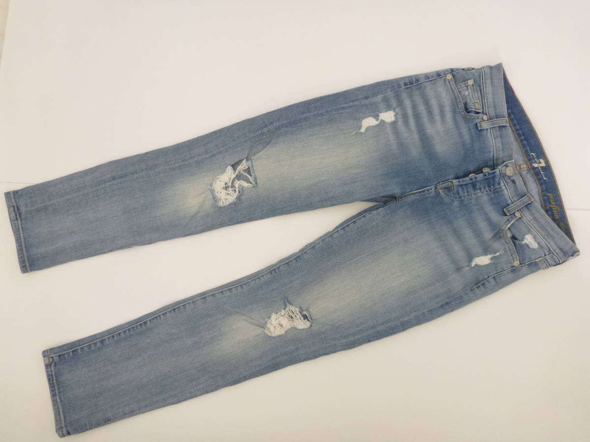 2.5万 美品 7 For All Mankind(セブンフォーオールマンカインド) ★ ダメージ加工 ジーンズ 24 M相当拍卖