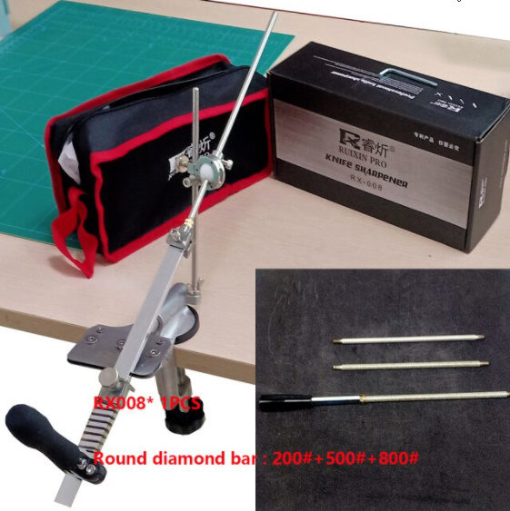y225 ナイフシャープナー Ruixin pro RX-008 ナイフ研ぎ器 (ラウンドダイヤバー3本 200# 500# 800# セット) 拍卖