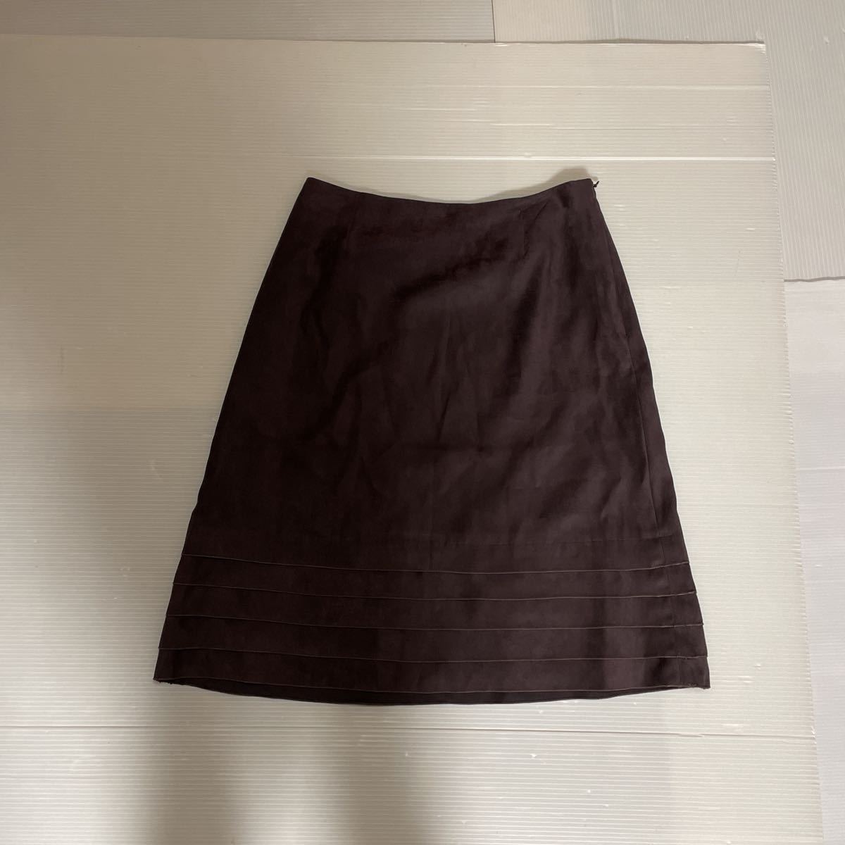 ■ナチュラルビューティー フェイクスエードスカート38拍卖