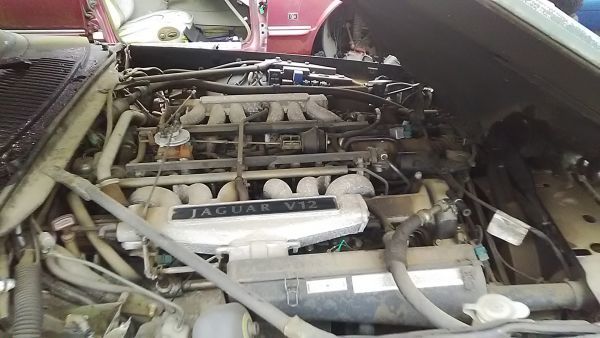■ジャガー XJS エンジン 中古 XJ-S V12 JEW 部品取りあり XJ-S ミッション デフ ラジエター コンデンサー 電動ファン コンプレッサー ■拍卖