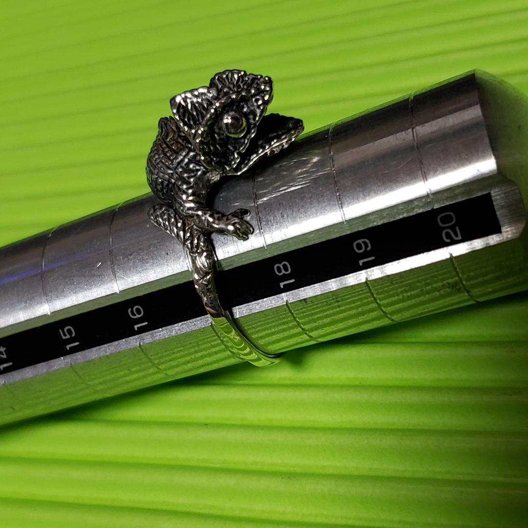 アニマル リング ★ カメレオン ★  17号 SILVER 925   / シルバー 爬虫類 拍卖