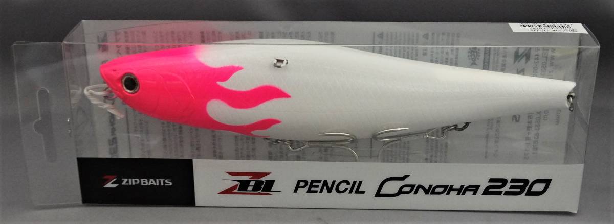 即決!!ジップベイツ★ザブラペンシル コノハ 230 TH-F ピンクファイヤー★新品 CONOHA拍卖