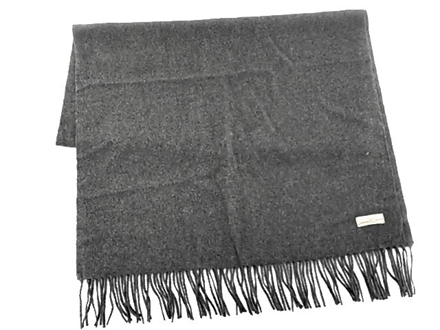ストール ウール100% 大判 幅67x180cm グレー拍卖