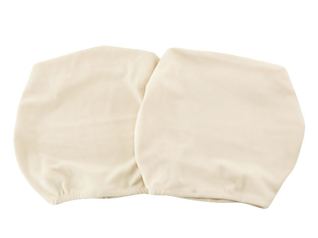 椅子カバー 2枚セット 極細繊維 マイクロフリース素材 縦横ストレッチ 約35x40cm とろけるような肌ざわり アイボリー拍卖