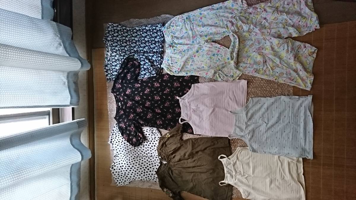 女の子 衣類 まとめ売り 130 半袖類、他 9点 セット 中古 保管品 ユニクロ 西松屋 拍卖