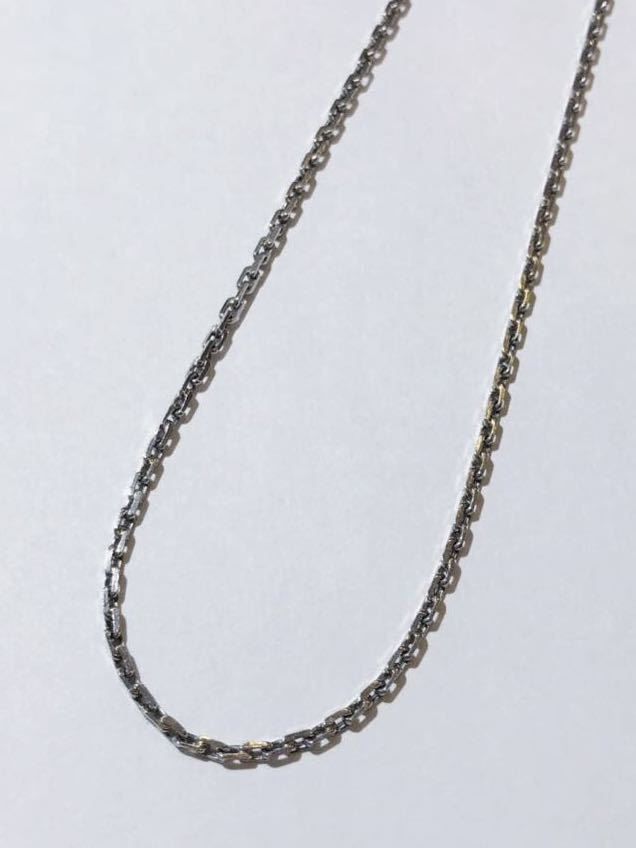 ☆Pt850 角アズキ柄ネックレス 34cm☆拍卖