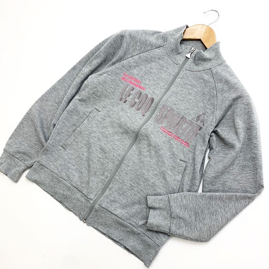 ルコック LE COQ SPORTIF グレー レディース ジップアップ スウェット トレーナー Sサイズ 細身 キレイめ スポーツウェア■EC81拍卖