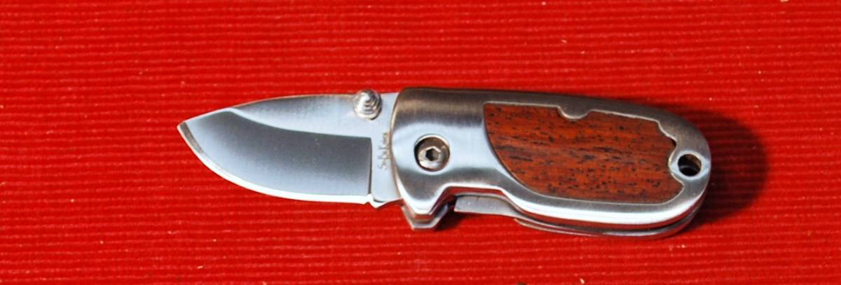 No.27583A Mini Knife ・鉄刀木柄・全長:90mm・Blade:30MM・ 函入・鐶無し拍卖