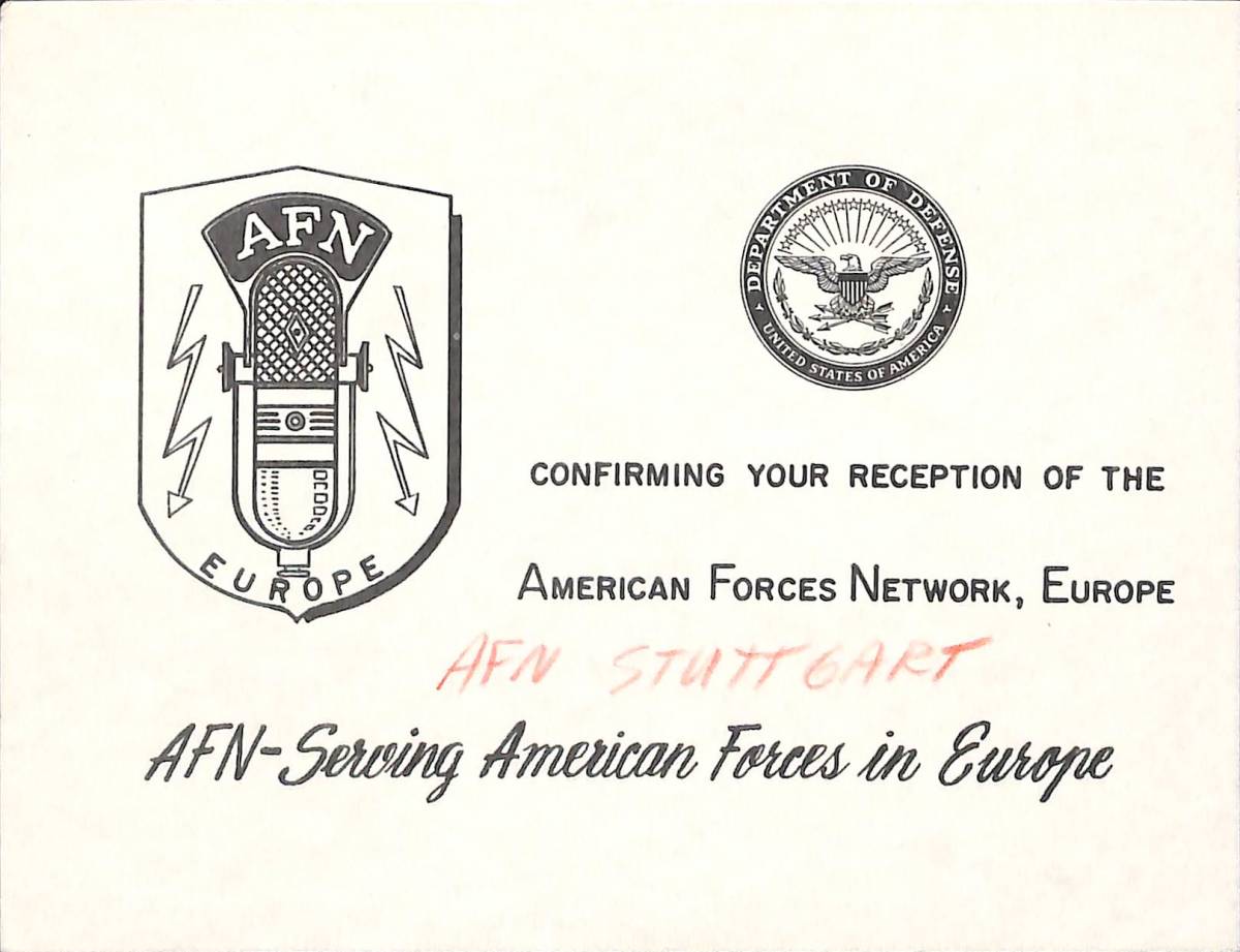 BCL★希少ベリカード★AFN★ヨーロッパ米軍放送+おまけ★ICOM★アイコム★コミュニケーションレシーバー★IC-R9000サービスマニュアル付拍卖