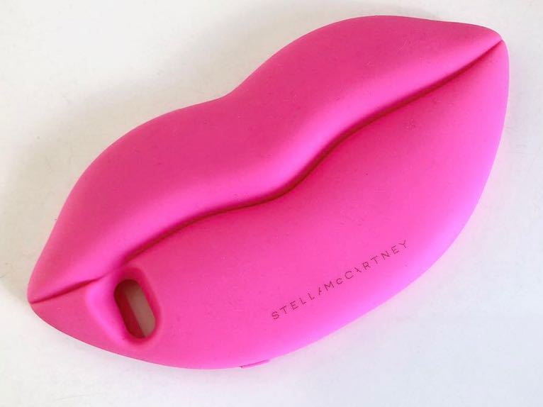 美品STELLA McCARTNEY ステラ・マッカートニー ショッキングピンクリップモチーフ携帯ケース拍卖